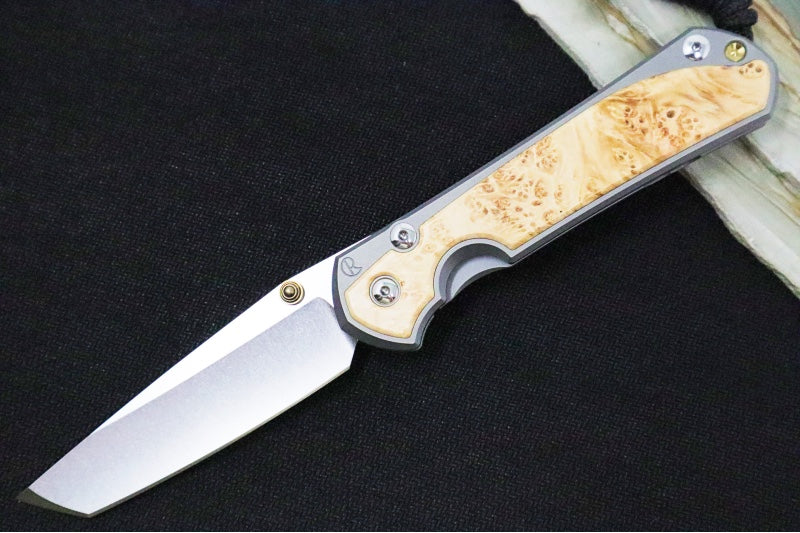 Chris Reeve Large Sebenza 31 - Tanto Blade / Box Elder Inlay / CPM-Magnacut Steel (A1) L31-1132 - Northwest Knives