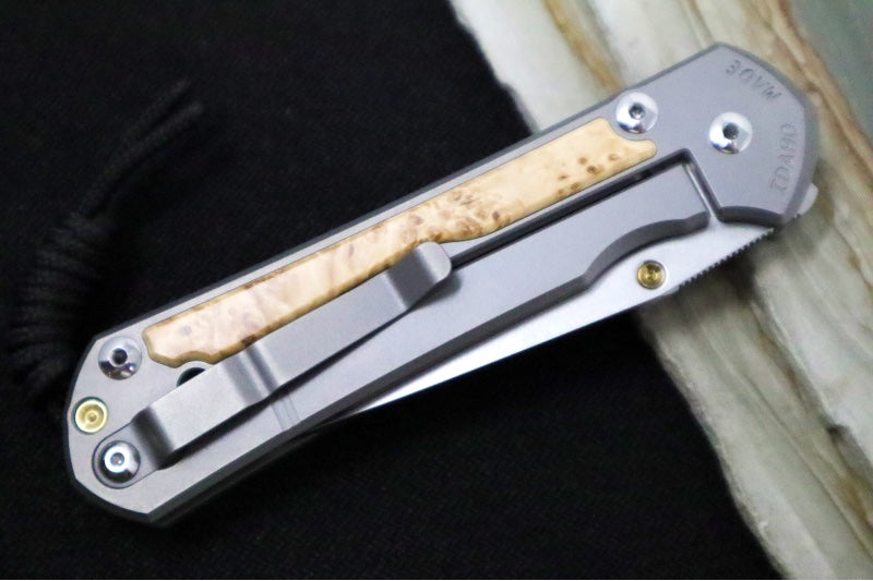 Chris Reeve Large Sebenza 31 - Tanto Blade / Box Elder Inlay / CPM-Magnacut Steel (A1) L31-1132 - Northwest Knives
