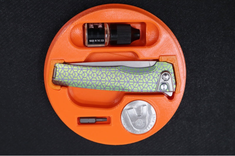 MachineWorks Sonora 2274 - Drop Point Blade / Stonewash Finish / CPM-S90V Steel / Anodized Grade 5 Titanium Handle