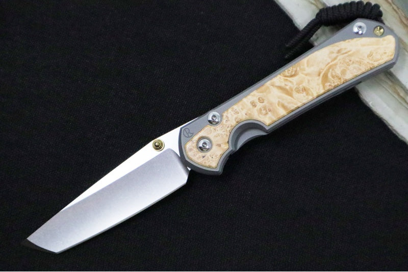 Chris Reeve Large Sebenza 31 - Tanto Blade / Box Elder Inlay / CPM-Magnacut Steel (A2) L31-1132 - Northwest Knives
