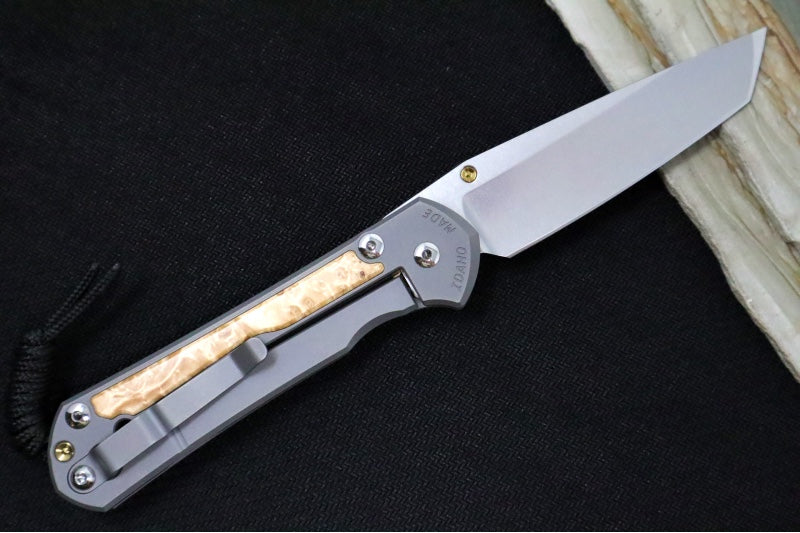 Chris Reeve Large Sebenza 31 - Tanto Blade / Box Elder Inlay / CPM-Magnacut Steel (A2) L31-1132 - Northwest Knives