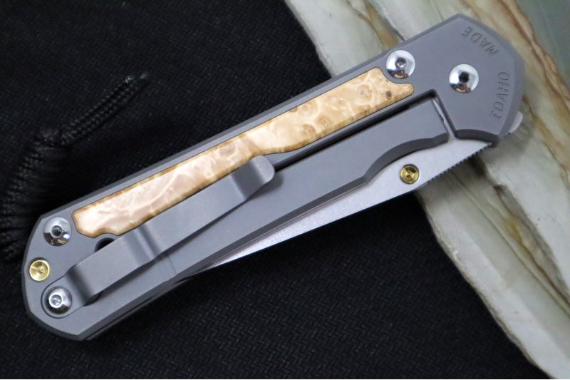 Chris Reeve Large Sebenza 31 - Tanto Blade / Box Elder Inlay / CPM-Magnacut Steel (A2) L31-1132