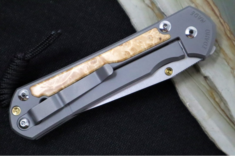 Chris Reeve Large Sebenza 31 - Tanto Blade / Box Elder Inlay / CPM-Magnacut Steel (A2) L31-1132 - Northwest Knives