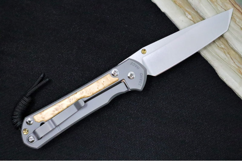 Chris Reeve Large Sebenza 31 - Tanto Blade / Box Elder Inlay / CPM-Magnacut Steel (A4) L31-1132 - Northwest Knives