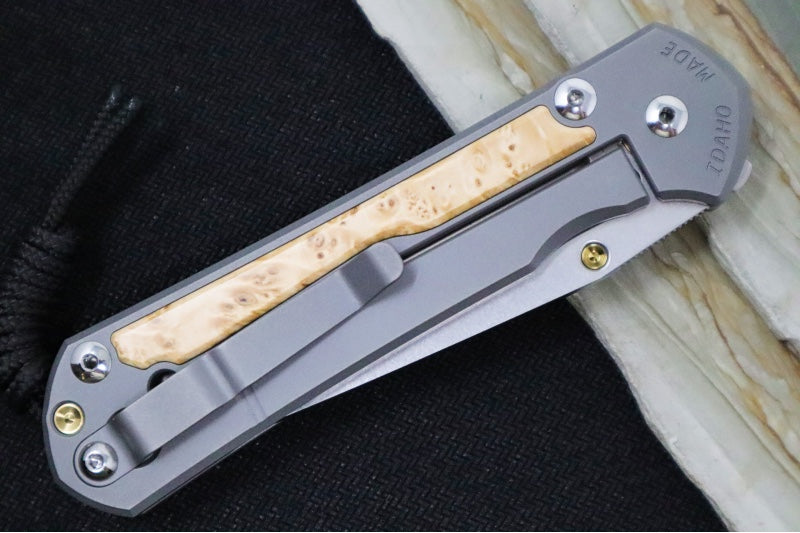 Chris Reeve Large Sebenza 31 - Tanto Blade / Box Elder Inlay / CPM-Magnacut Steel (A4) L31-1132 - Northwest Knives