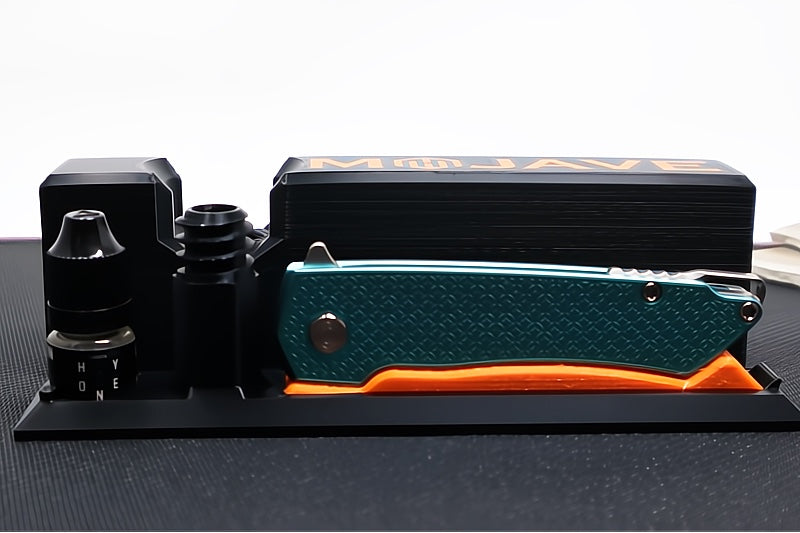 MachineWorks Mojave 1516 - Wharncliffe Blade / Stonewash Finish / CPM-S90V Steel / Anodized Grade 5 Titanium Handle