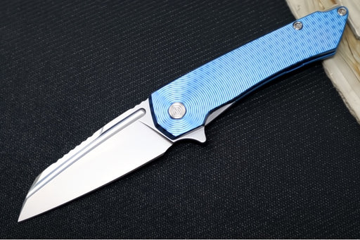 MachineWorks Mojave 1505 - Wharncliffe Blade / Stonewash Finish / CPM-S90V Steel / Anodized Grade 5 Titanium Handle - Northwest Knives