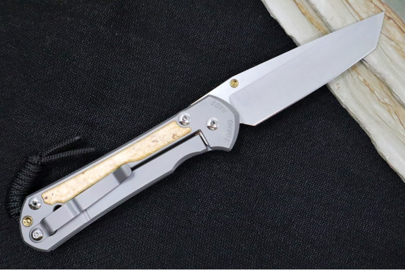 Chris Reeve Large Sebenza 31 - Tanto Blade / Box Elder Inlay / CPM-Magnacut Steel (A7) L31-1132 - Northwest Knives