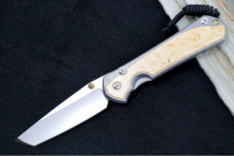 Chris Reeve Large Sebenza 31 - Tanto Blade / Box Elder Inlay / CPM-Magnacut Steel (A6) L31-1132 - Northwest Knives