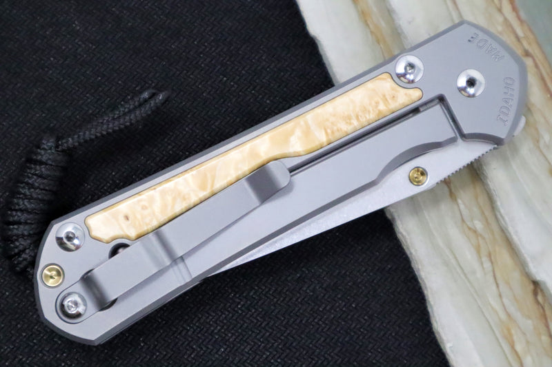 Chris Reeve Large Sebenza 31 - Tanto Blade / Box Elder Inlay / CPM-Magnacut Steel (A6) L31-1132 - Northwest Knives