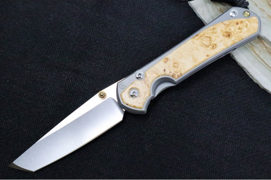 Chris Reeve Large Sebenza 31 - Tanto Blade / Box Elder Inlay / CPM-Magnacut Steel (A5) L31-1132