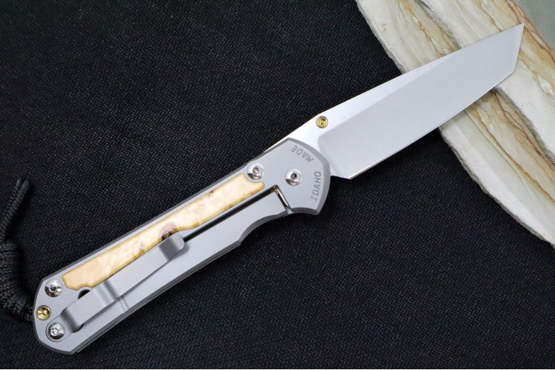 Chris Reeve Large Sebenza 31 - Tanto Blade / Box Elder Inlay / CPM-Magnacut Steel (A5) L31-1132 - Northwest Knives