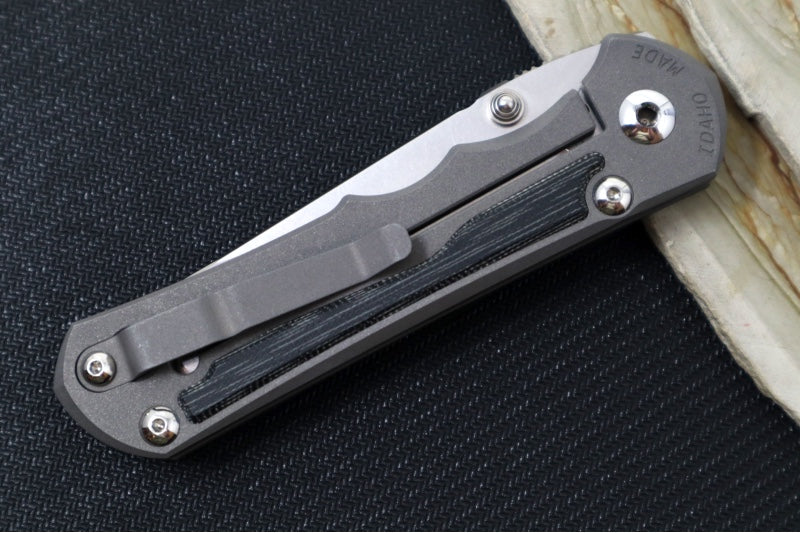Garage Sale Chris Reeve Large Inkosi LEFT HANDED - Insingo Blade / CPM-Magnacut Steel / Black Canvas Micarta Inlays & Titanium Handle LIN-1029