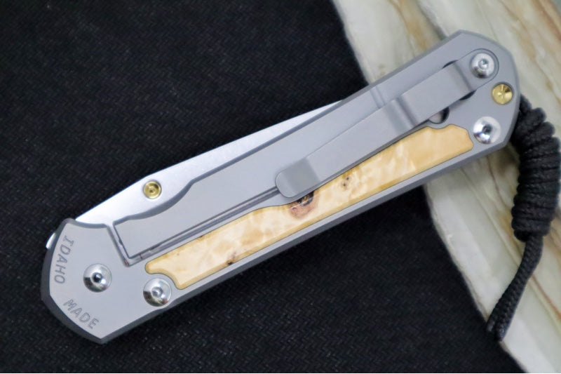 Chris Reeve Large Sebenza 31 - Tanto Blade / Box Elder Inlay / CPM-Magnacut Steel (A5) L31-1132 - Northwest Knives