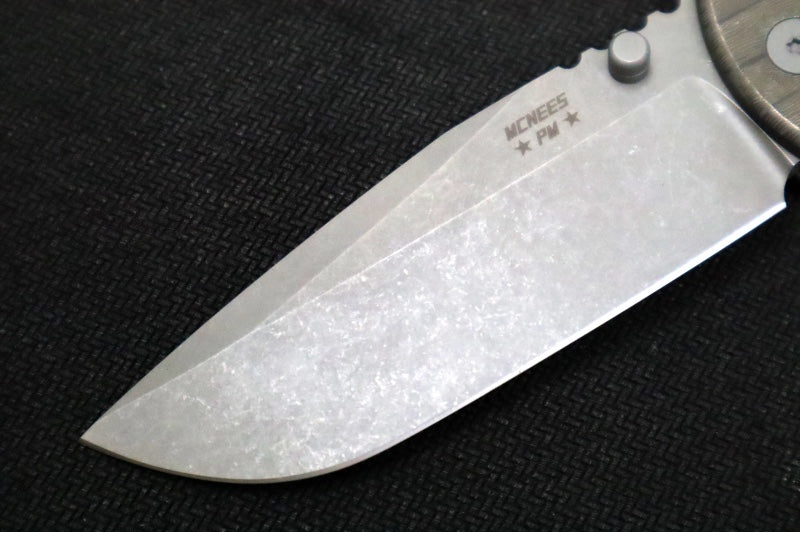 McNees Knives PM Mac2 3.5" Atomic Bronze Shipwreck Folding Knife - CPM-Magnacut Steel / Drop Point / Shipwreck Bronze Titanium Handle - Northwest Knives