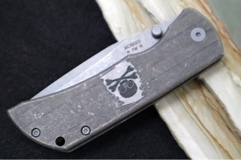McNees Knives PM Mac2 3.5" Atomic Bronze Shipwreck Folding Knife - CPM-Magnacut Steel / Drop Point / Shipwreck Bronze Titanium Handle - Northwest Knives
