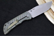 McNees Knives PM Mac2 3.5" Green & Bronze Fastback Folding Knife - CPM-Magnacut Steel / Drop Point / Green & Bronzed Fastback Patterned Anodized Titanium Handle - Northwest Knives
