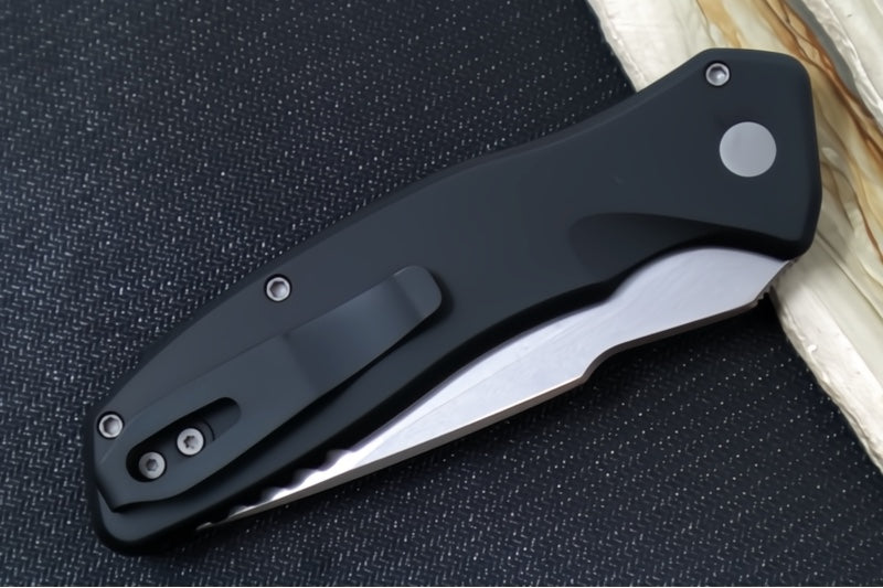 Pro Tech Pallas Auto - Black Anodized Aluminum Handle / CPM-Magnacut Steel / Stonewash Finish SB1101