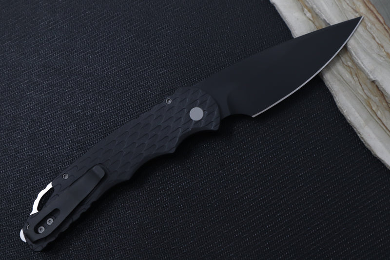 Pro Tech Tactical Response 4 Auto - Black Feather Textured Handle / CPM-MagnaMax Steel / Black DLC Finish T4106-F-MM