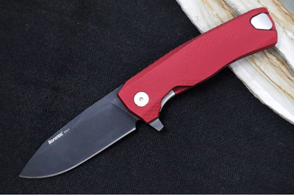 Lionsteel ROK Flipper - Red Anodized Aluminum Handle - ROK-A-RB