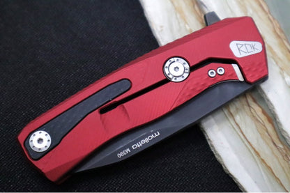 Lionsteel ROK Flipper - Red Anodized Aluminum Handle - ROK-A-RB