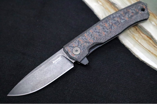 Lionsteel Myto Magnacut Flipper - Drop Point Blade / CPM-Magnacut Steel / Fat Carbon Snake Skin Carbon Fiber Handle MT01MCSS