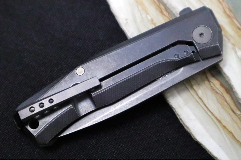 Lionsteel Myto Magnacut Flipper - Drop Point Blade / CPM-Magnacut Steel / Fat Carbon Snake Skin Carbon Fiber Handle MT01MCSS - Northwest Knives