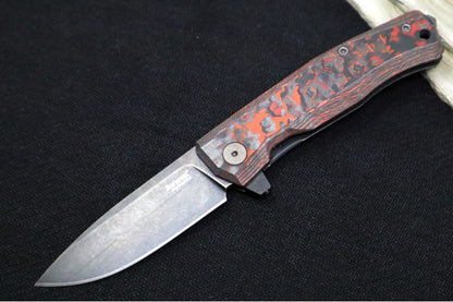 Lionsteel Myto Magnacut Flipper - Drop Point Blade / CPM-Magnacut Steel / Fat Carbon Mars Valley Carbon Fiber Handle MT01MCMV