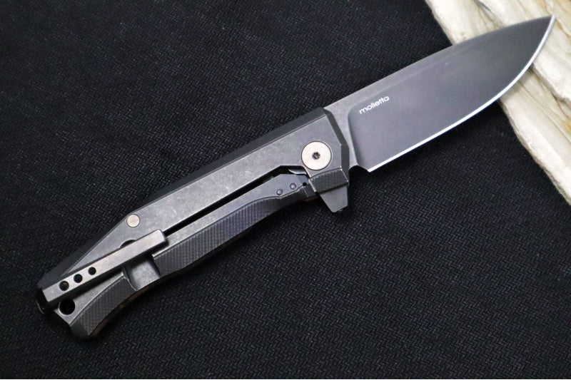 Lionsteel Myto Magnacut Flipper - Drop Point Blade / CPM-Magnacut Steel / Fat Carbon Mars Valley Carbon Fiber Handle MT01MCMV - Northwest Knives
