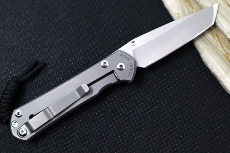 Chris Reeve Knives Small Sebenza 31 Forever Flag CGG - Full Titanium Handle with Forever Flag Graphic / Tanto Blade / CPM-Magnacut Blade S31-1510