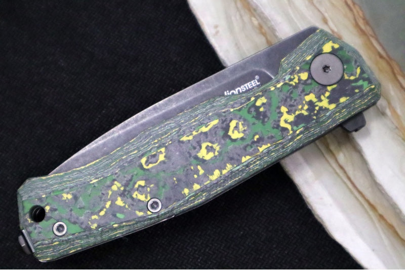 Lionsteel Myto Magnacut Flipper - Drop Point Blade / CPM-Magnacut Steel / Fat Carbon Toxis Stone Carbon Fiber Handle MT01MCTS - Northwest Knives