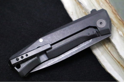 Lionsteel Myto Magnacut Flipper - Drop Point Blade / CPM-Magnacut Steel / Fat Carbon Toxis Stone Carbon Fiber Handle MT01MCTS