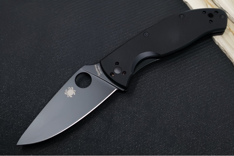 Spyderco Tenacious - Black G-10 Handle / Black Blade / 8Cr13MoV Stainless Steel - C122GBBKP