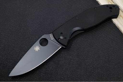 Spyderco Tenacious - Black G-10 Handle / Black Blade / 8Cr13MoV Stainless Steel - C122GBBKP - Northwest Knives