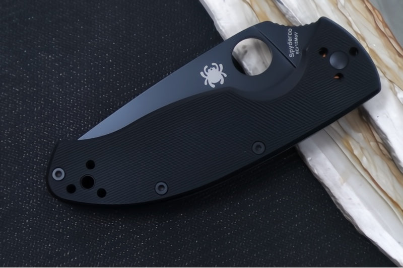 Spyderco Tenacious - Black G-10 Handle / Black Blade / 8Cr13MoV Stainless Steel - C122GBBKP