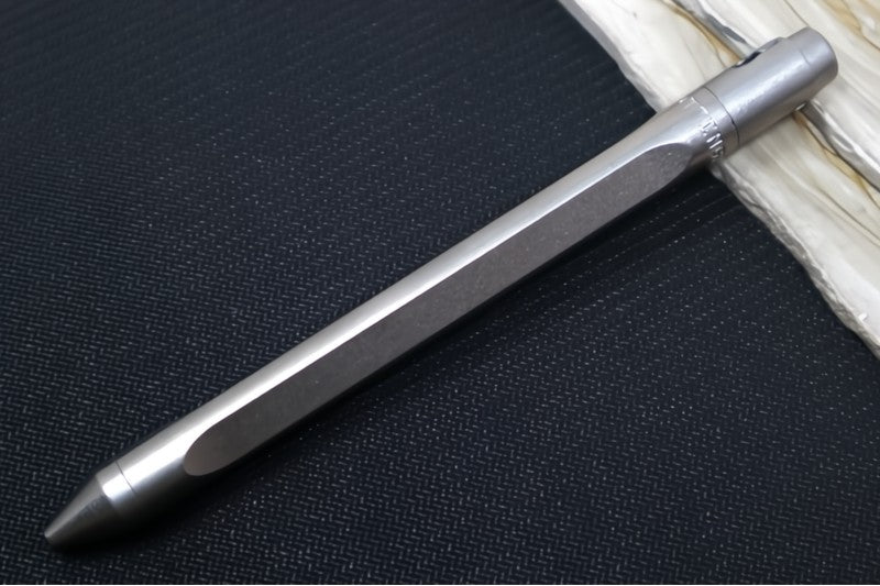 Nottingham Tactical TiButton Single Lock Pen - Right Hand - G2 Full Size - Trifecta Tumbled