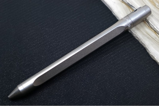 Nottingham Tactical TiButton Single Lock Pen - Right Hand - G2 Full Size - Trifecta Tumbled - Northwest Knives