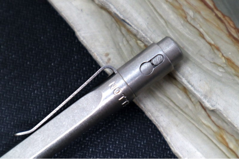 Nottingham Tactical TiButton Single Lock Pen - Right Hand - G2 Full Size - Trifecta Tumbled