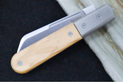 Lionsteel Barlow Slipjoint - Olive Wood Handle / M390 Steel / Dom (Sheepsfoot) Blade / Satin Finish CK0115UL - Northwest Knives