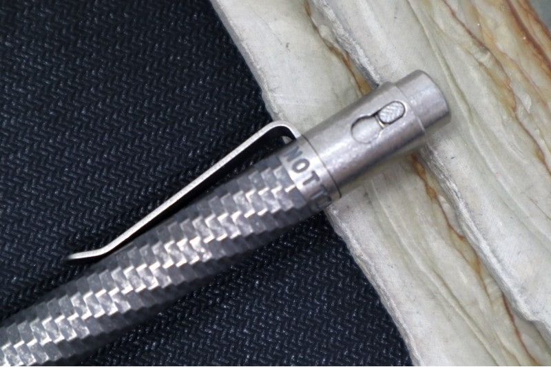 Nottingham Tactical TiButton Single Lock Pen - Right Hand - Parker - Full Digital Blasted Tumbled
