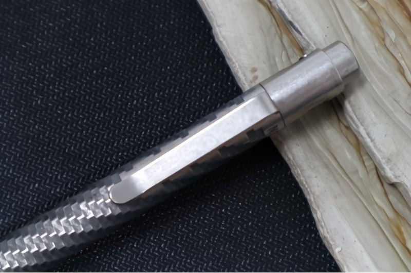 Nottingham Tactical TiButton Single Lock Pen - Right Hand - Parker - Full Digital Blasted Tumbled