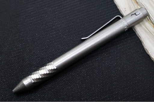Nottingham Tactical TiButton Single Lock Pen - Right Hand - Parker - Partially Digital Tumbled - Northwest Knives