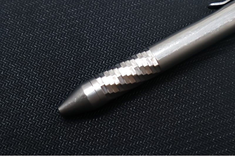 Nottingham Tactical TiButton Single Lock Pen - Right Hand - Parker - Partially Digital Tumbled