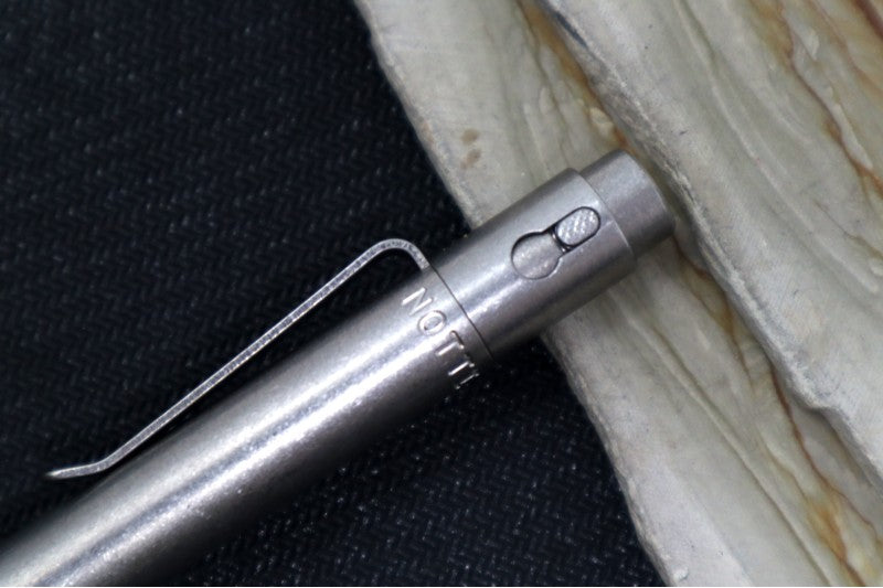 Nottingham Tactical TiButton Single Lock Pen - Right Hand - Parker - Partially Digital Tumbled