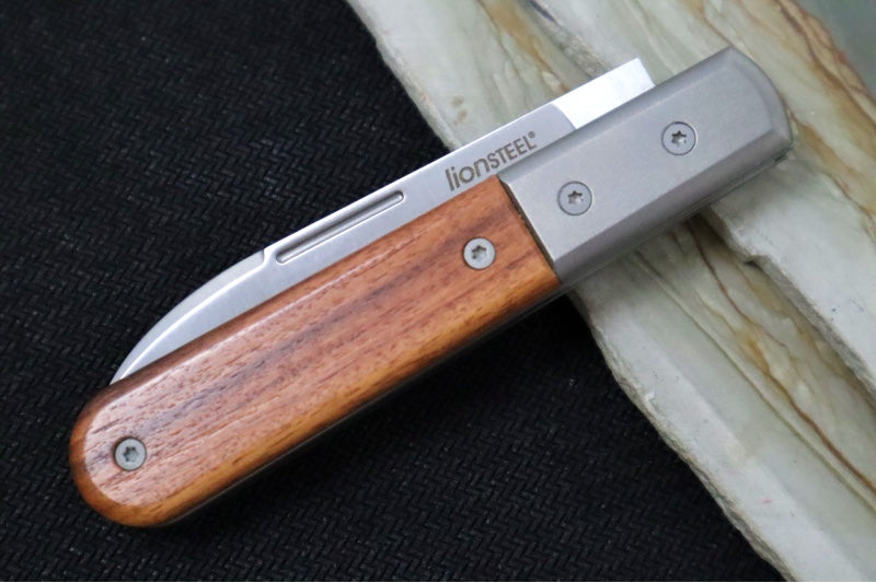 Lionsteel Barlow Slipjoint - Santos Wood Handle / M390 Steel / Roundhead Blade / Satin Finish CK0111ST