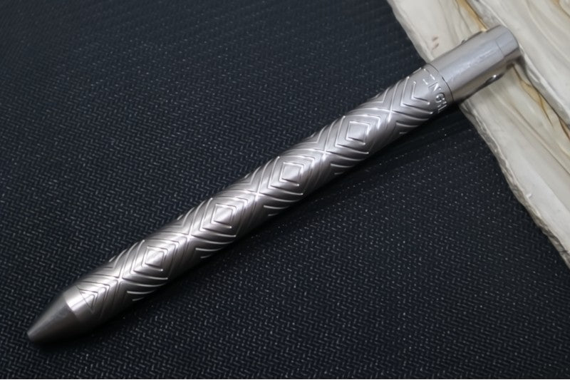 Nottingham Tactical TiButton Single Lock Pen - Right Hand - Parker - Marksman Tumbled
