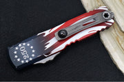 Garage Sale Microtech UTX-85 OTF Gen IV 250th Anniversary 4th of July Edition - Tanto Blade / Apocolyptic Finish / "250th Anniversary 4th of July" Aluminum Handle 12334-10APS-4J250 - Northwest Knives