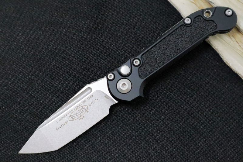 Microtech L.U.D.T Gen III - Stonewash Finish / Tanto Blade / Black Aluminum Handle - 1136-10 - Northwest Knives