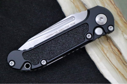 Microtech L.U.D.T Gen III - Stonewash Finish / Tanto Blade / Black Aluminum Handle - 1136-10