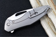 Koenig Mini Arius - Smooth Standard Handle - Stonewashed Blade with Polished Flats - Silver Spacer & Hardware (Gen 1) - Northwest Knives